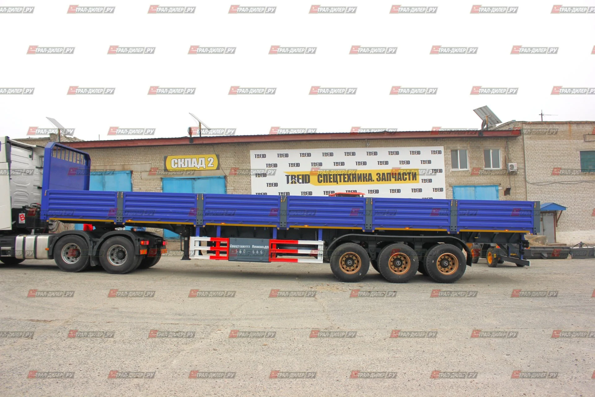 Бортовой полуприцеп LYR9600JS 60 т, 3 оси FUWA