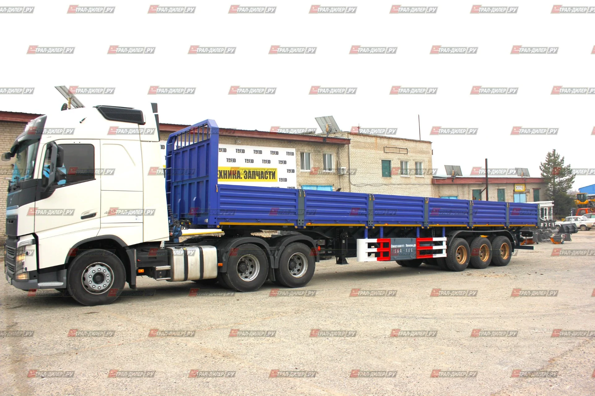 Бортовой полуприцеп LYR9600JS 60 т, 3 оси FUWA - миниатюра 2