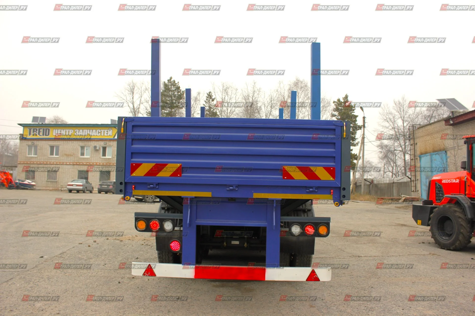 Бортовой полуприцеп LYR9600JS 60 т, 3 оси FUWA - миниатюра 4