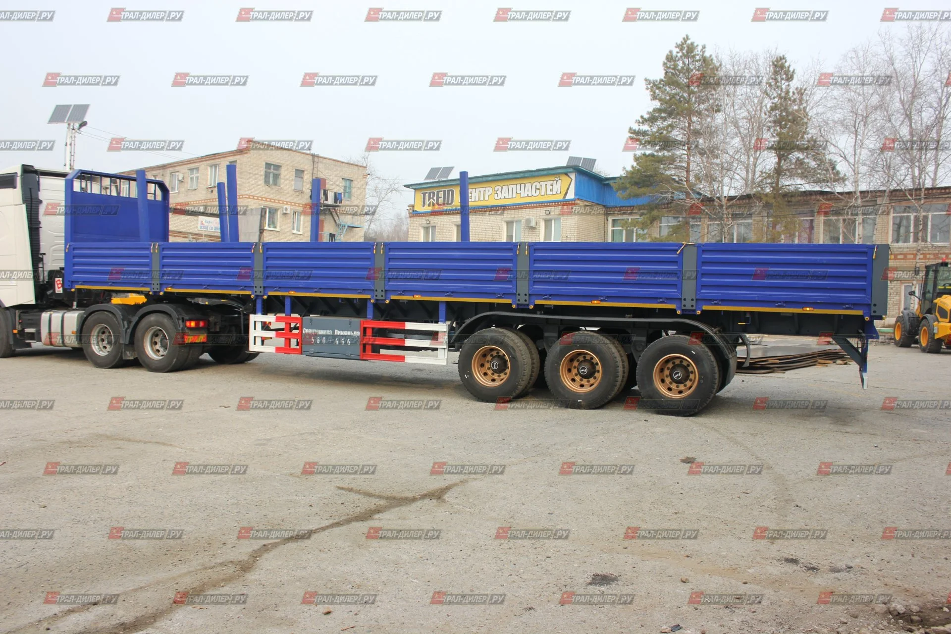 Бортовой полуприцеп LYR9600JS 60 т, 3 оси FUWA - миниатюра 5