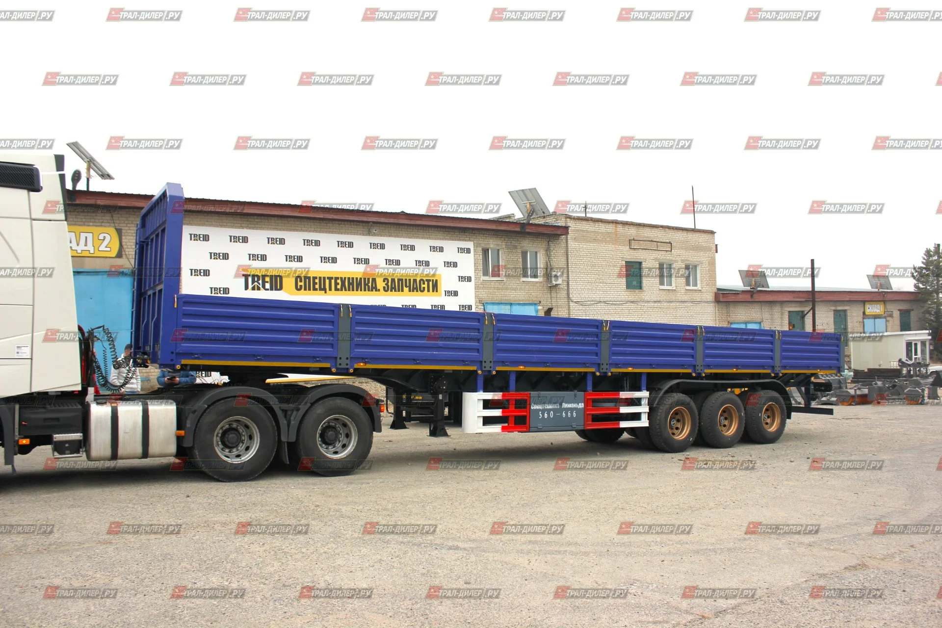 Бортовой полуприцеп LYR9600JS 60 т, 3 оси FUWA - миниатюра 8