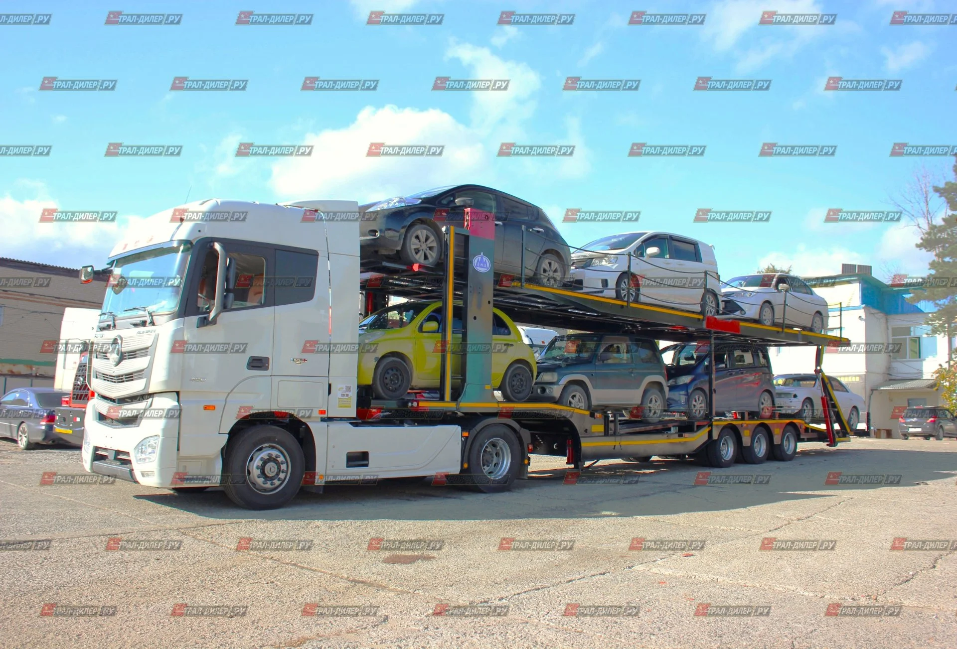 Автовоз винтовой Luxuda LZC9405BG на 8 машин - миниатюра 3