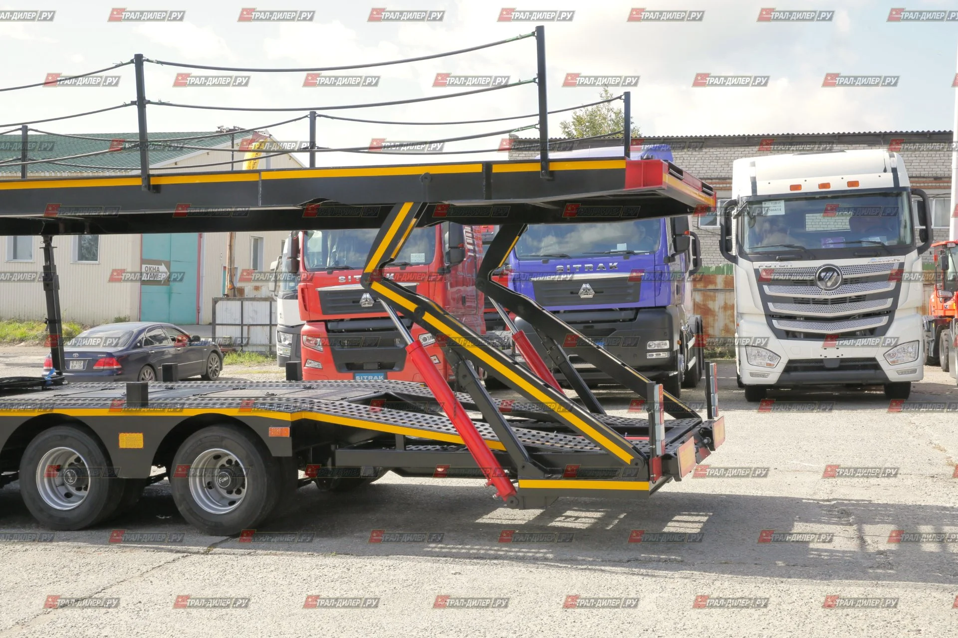 Автовоз винтовой Luxuda LZC9405BG на 8 машин - миниатюра 35