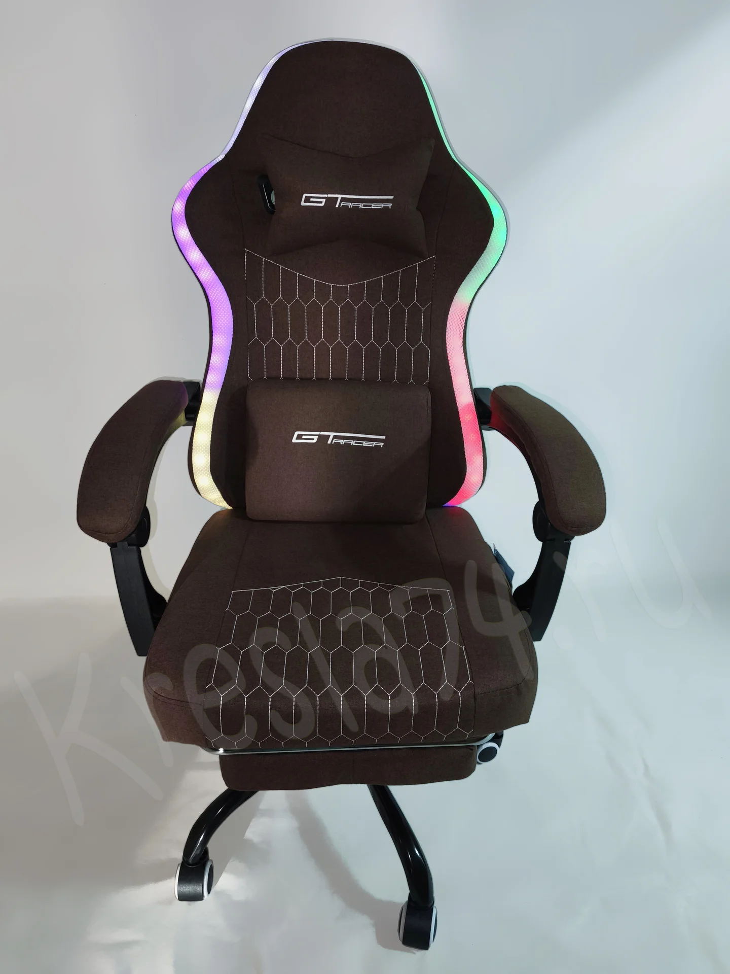 Геймерское кресло из ткани с RGB подсветкой - миниатюра 4