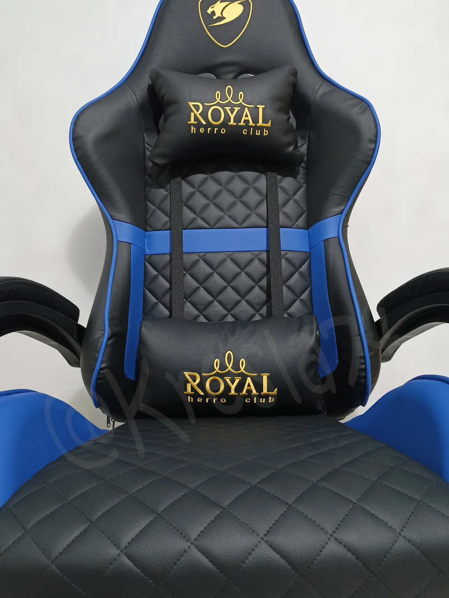 Геймерское кресло Royal черно-синее - миниатюра 9