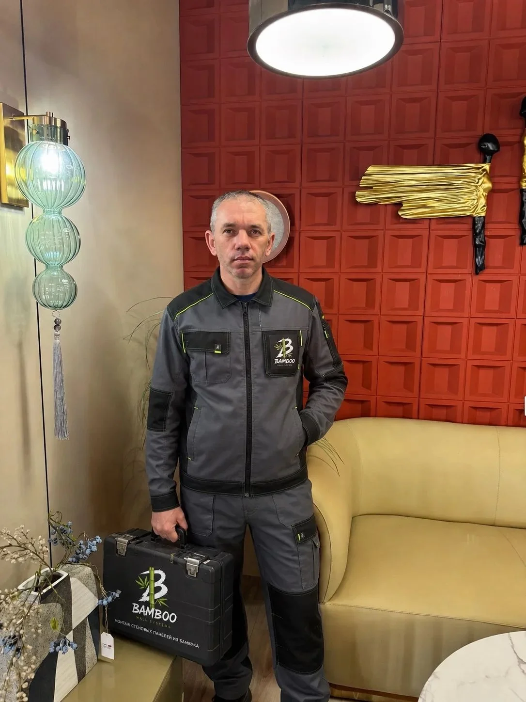 Монтаж стеновых бамбуковых панелей - миниатюра 11