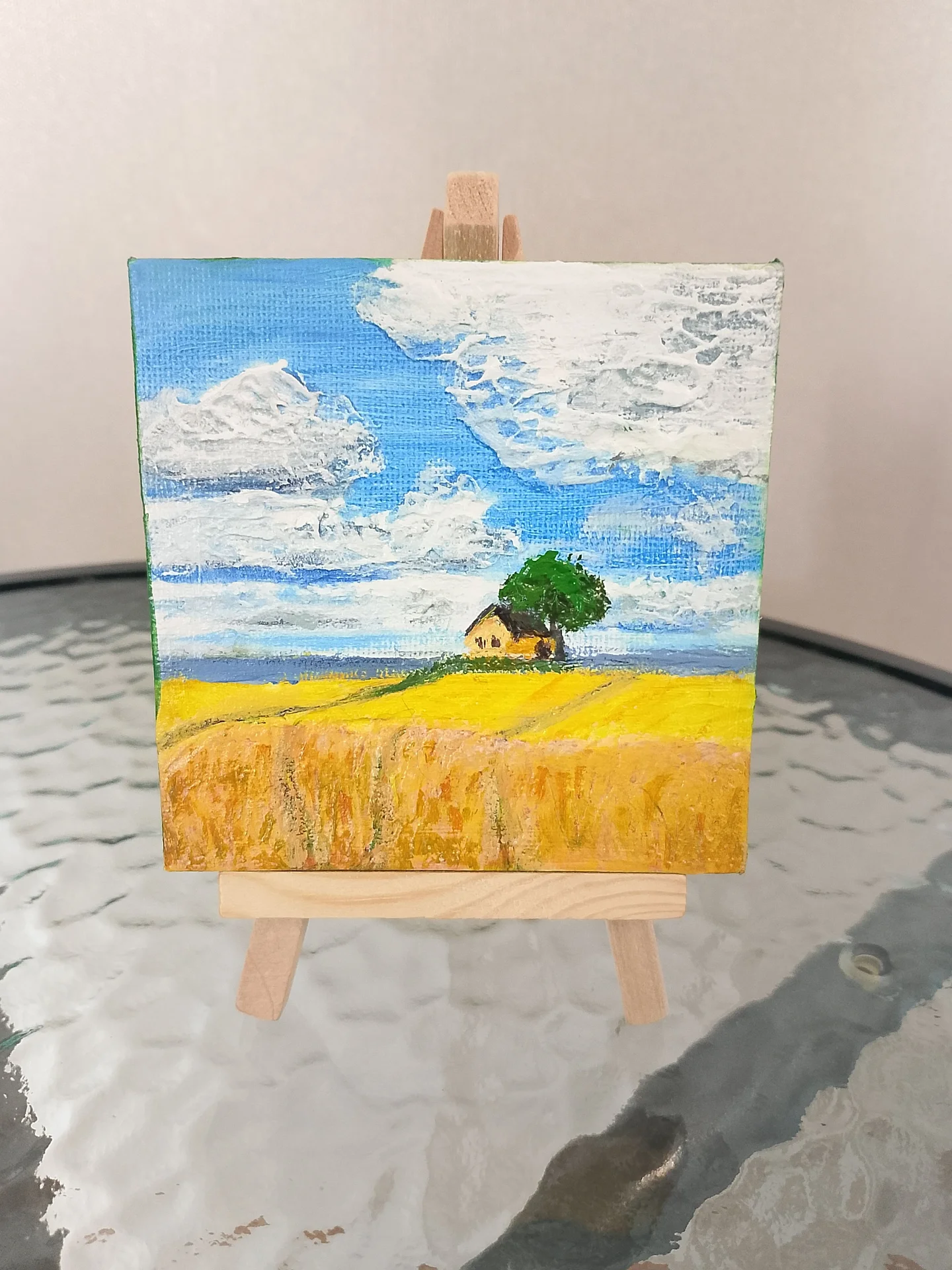 Мини картины с мольбертом, 10*10 см - миниатюра 3
