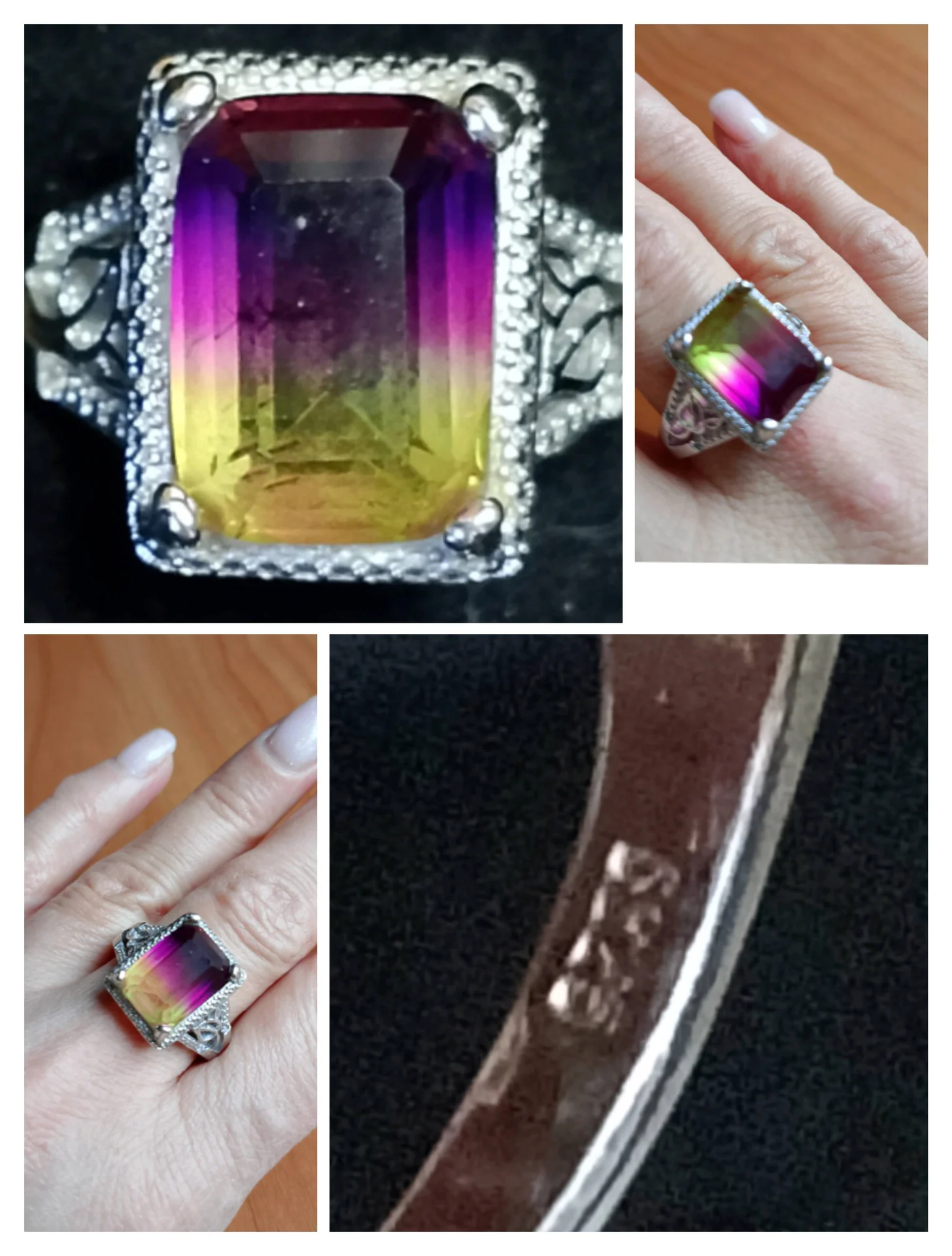 Серебряное кольцо с аметрином, р.19 - миниатюра 2