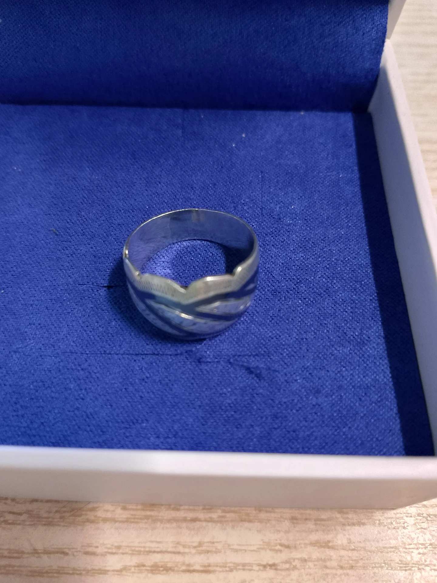 Серебряное кольцо с чернением, р. 16 - миниатюра 3