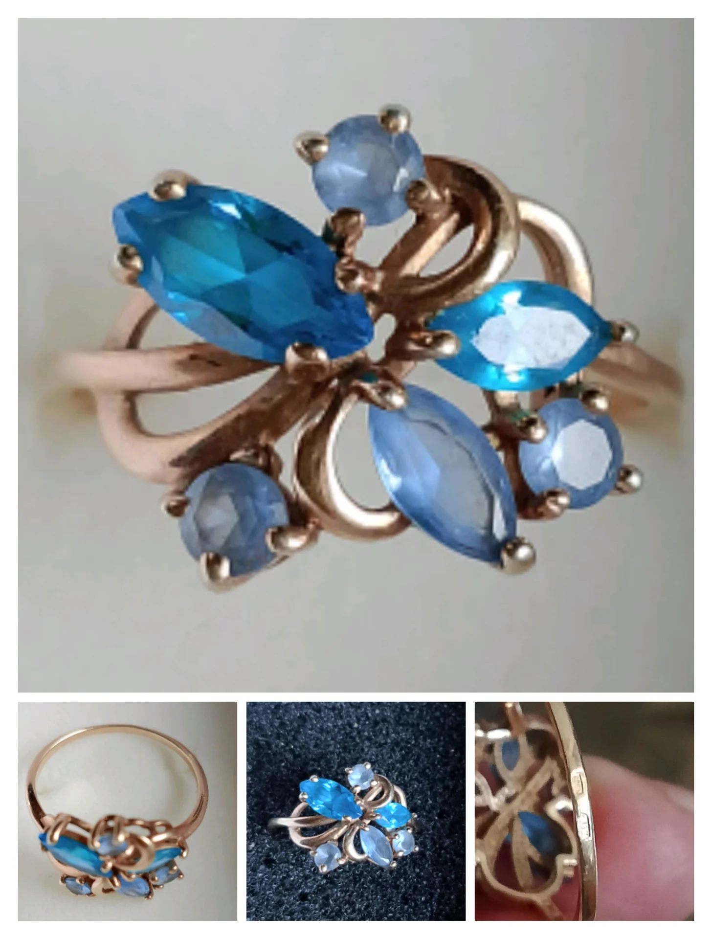 Серебряное кольцо с фианитами, р.17,5 - миниатюра 2
