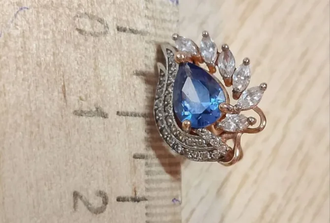 Серебряные серьги с танзанитом - миниатюра 4