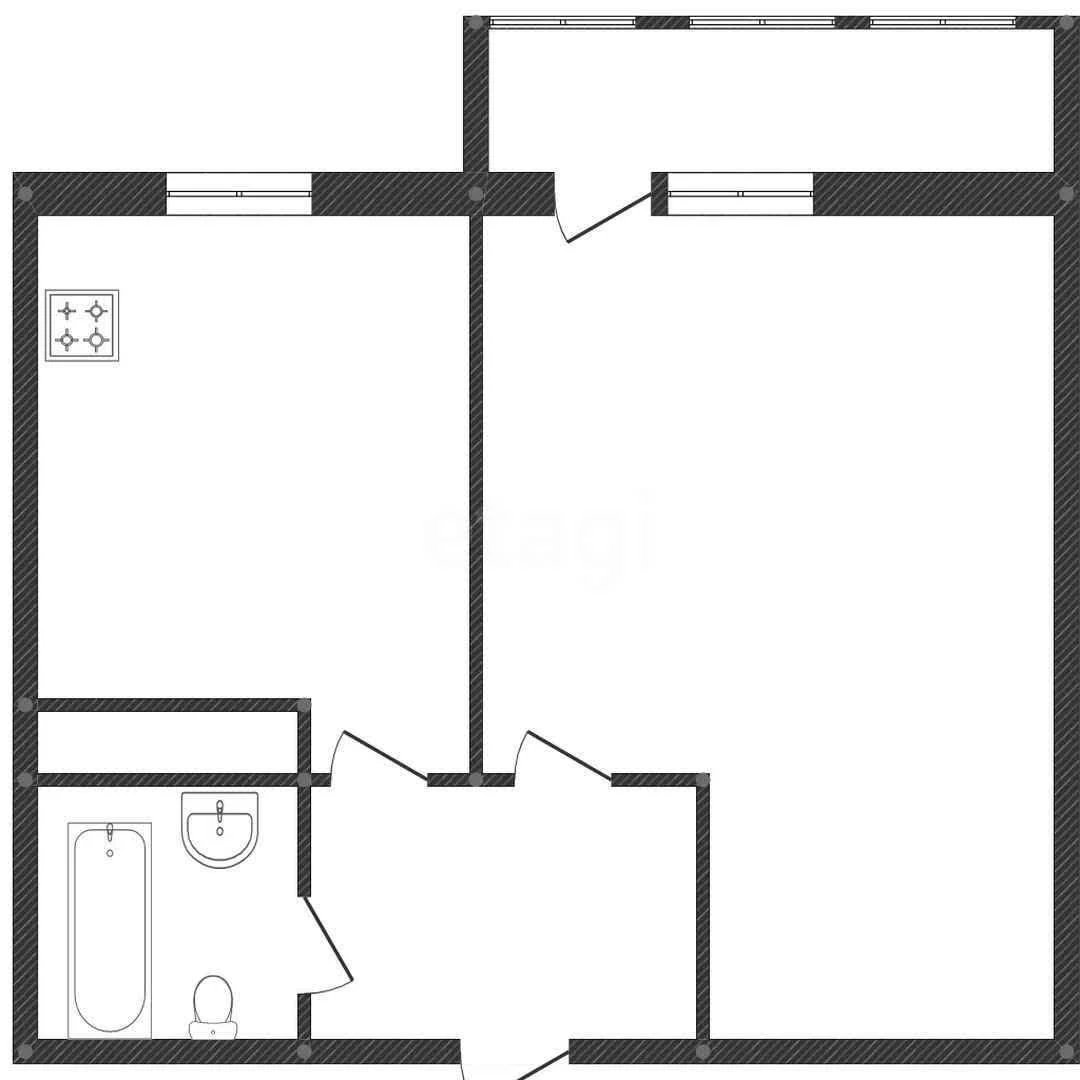 1-к квартира, 32.6м² (Заполярная улица, 35к3) - миниатюра 6