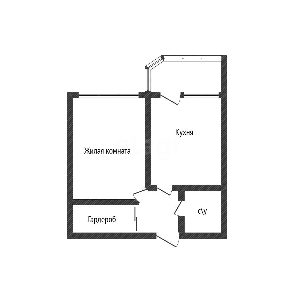 1-к квартира, 37.1м² (улица Генерала Петрова, 11) - миниатюра 19