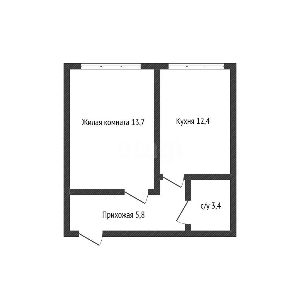 1-к квартира, 34.8м² (улица Ивана Беличенко, 88) - миниатюра 12
