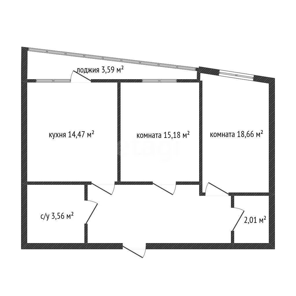 2-к квартира, 65.6м² (Воронежская улица, 47б) - миниатюра 7