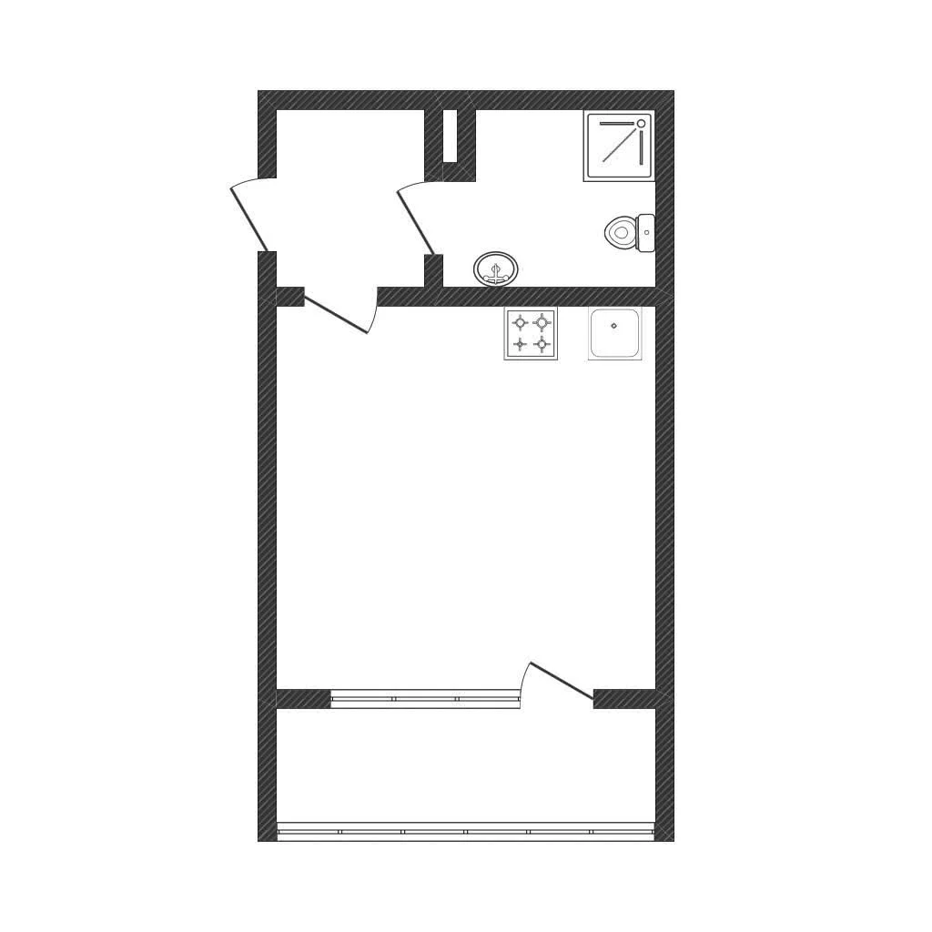 Студия, 25м² (улица имени В.Н. Мачуги, 166ак2) - миниатюра 8