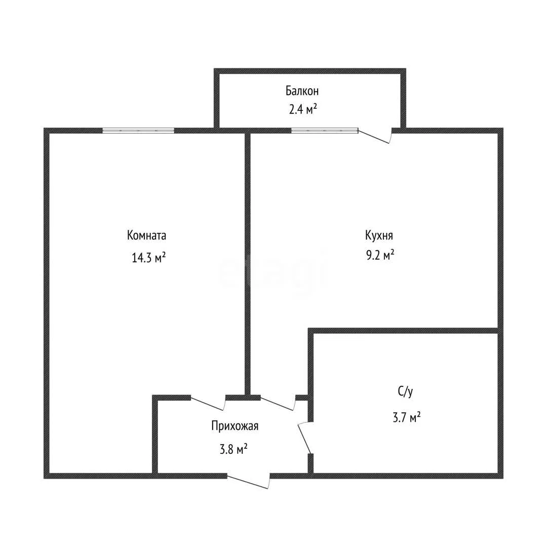 1-к квартира, 33.4м² (улица Западный Обход, 42к6) - миниатюра 16