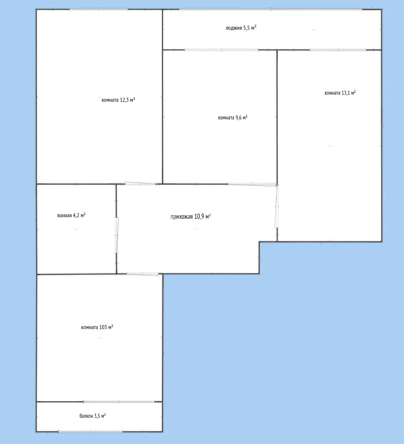 3-к квартира, 59.7м² (улица Западный Обход, 45к1) - миниатюра 9