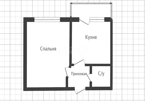 1-к квартира, 31.6м² (Бжегокайская улица, 31/4к1) - миниатюра 20