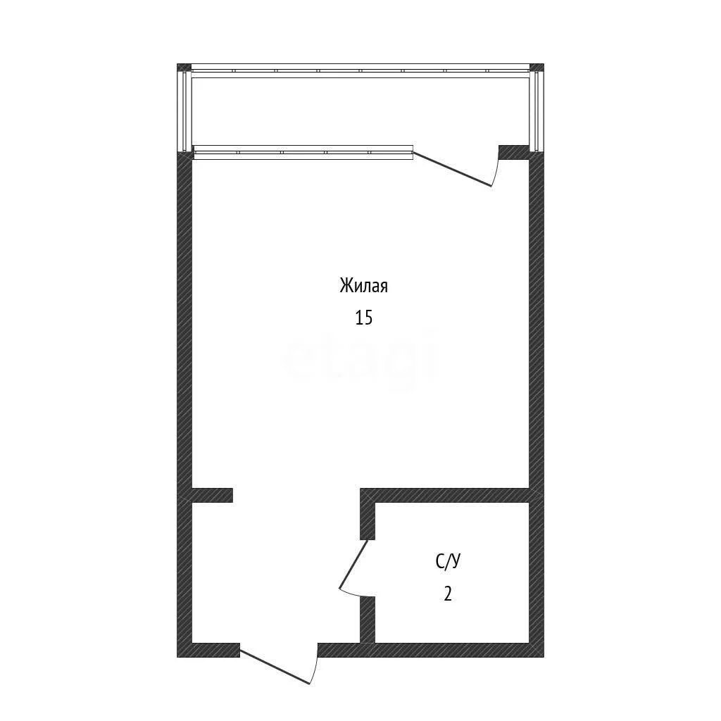Студия, 18.4м² (улица Константина Гондаря, 97) - миниатюра 13