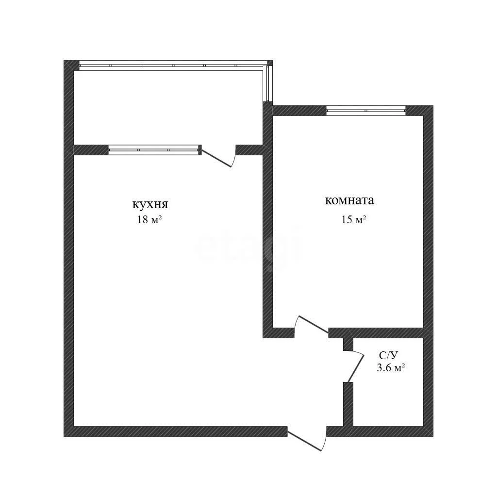 1-к квартира, 36.6м² (, 16) - миниатюра 22