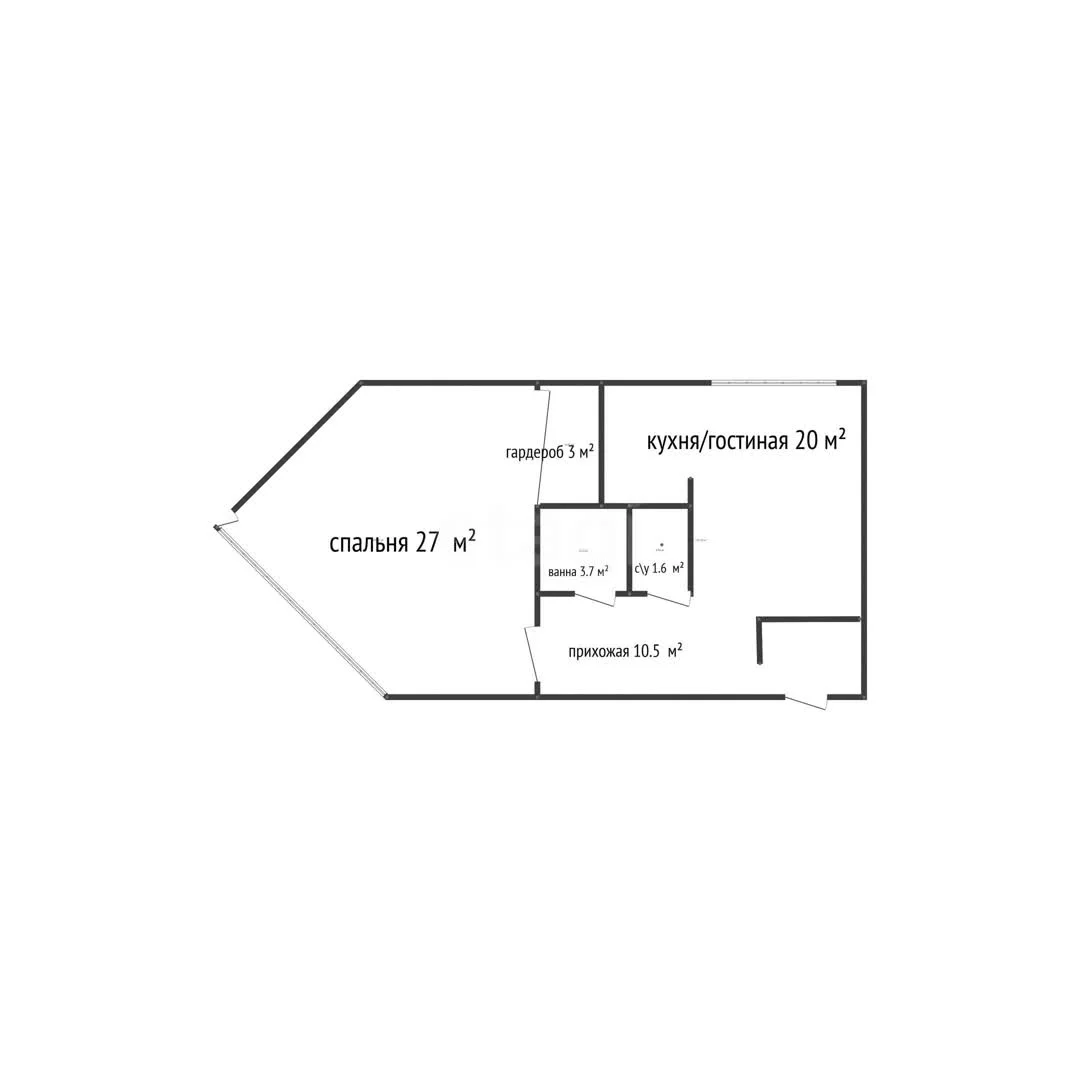 1-к квартира, 61м² (Баварская улица, 8) - миниатюра 9