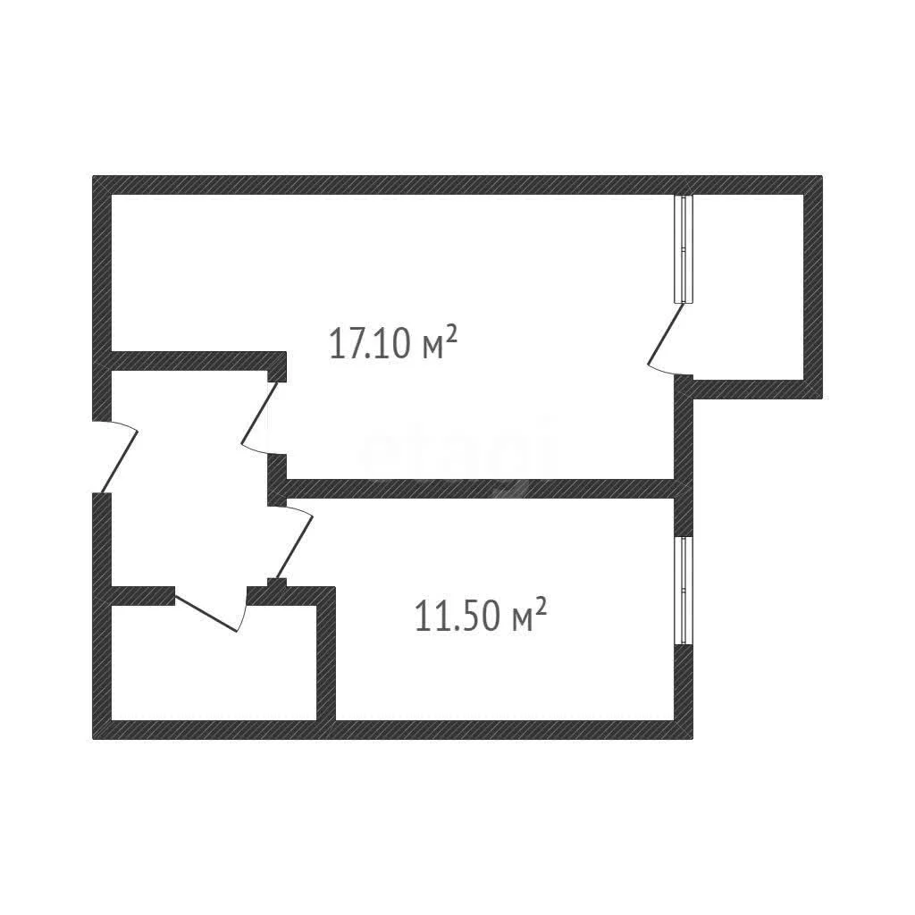 1-к квартира, 42.4м² (Западная улица, 7) - миниатюра 15