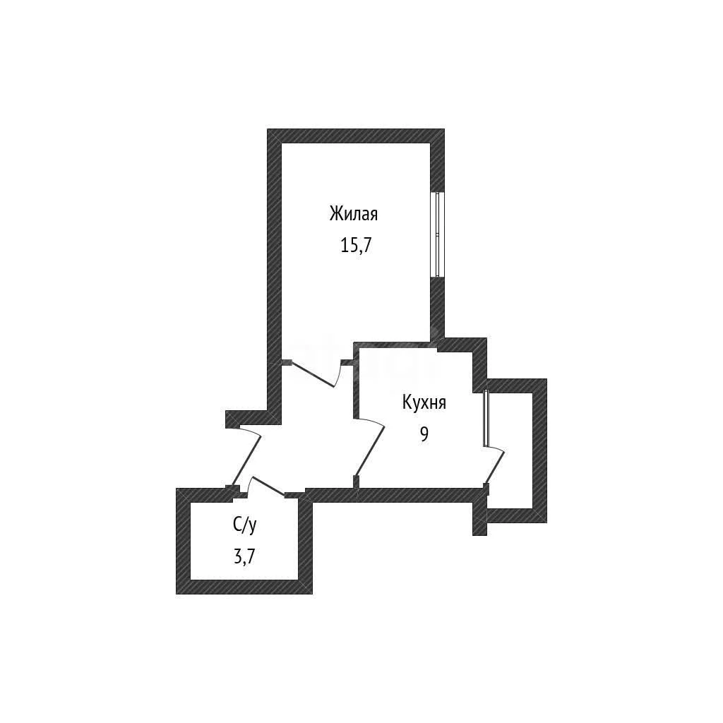 1-к квартира, 33.3м² (Российская улица, 70/6) - миниатюра 14