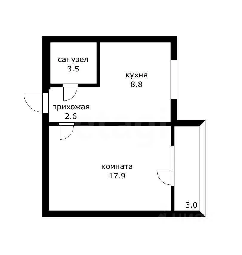 1-к квартира, 32.3м² (проспект Чекистов, 4) - миниатюра 7