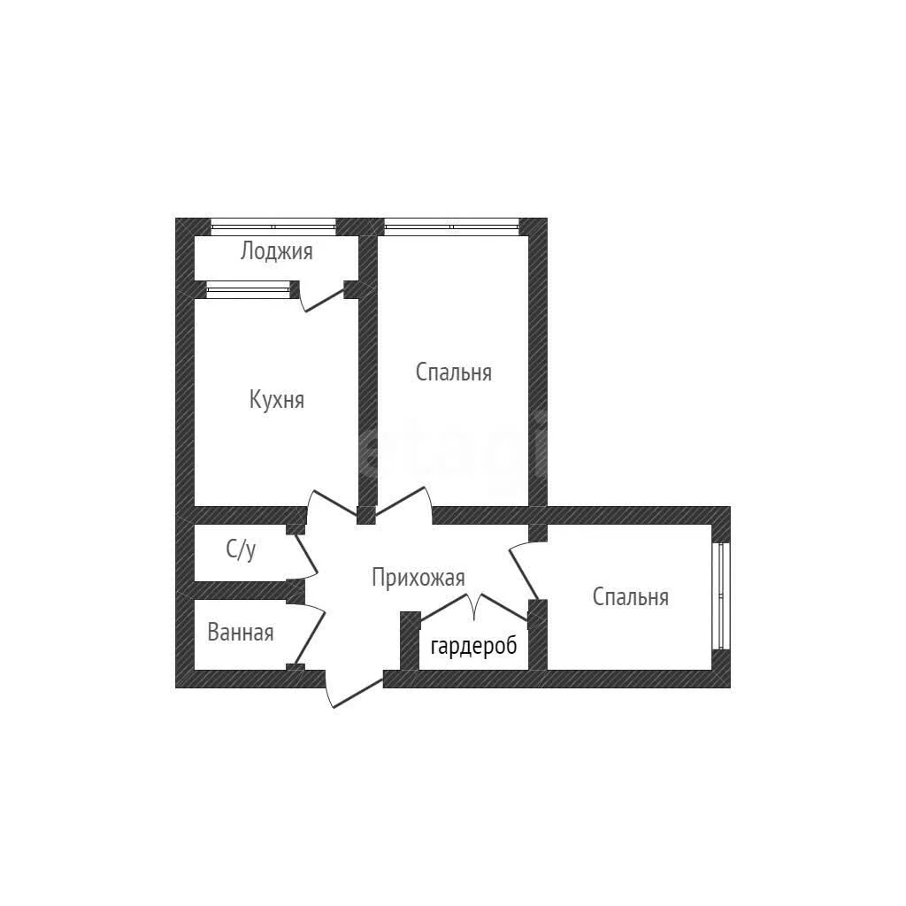 2-к квартира, 47.7м² (улица Евгении Жигуленко, 3) - миниатюра 10