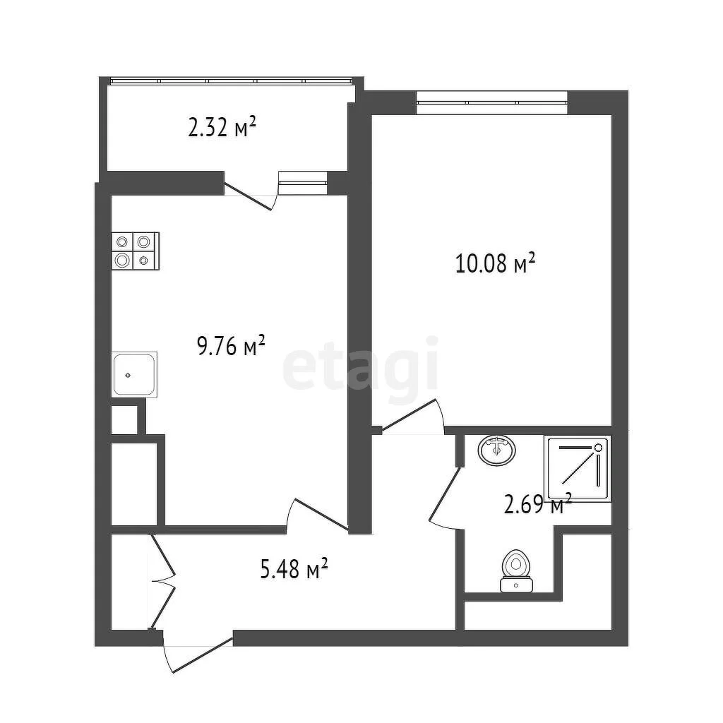 1-к квартира, 36.1м² (Заполярная улица, 35к7) - миниатюра 12