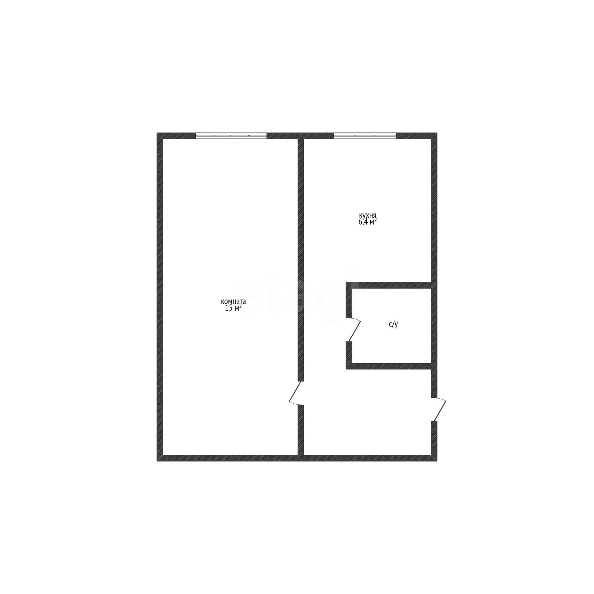 1-к квартира, 29.3м² (улица Ковтюха, 109/3) - миниатюра 8