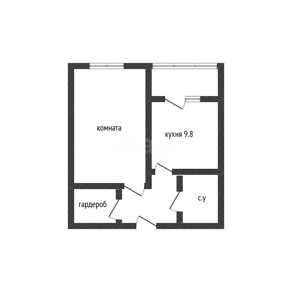 1-к квартира, 39.3м² (Гаражная улица, 107) - миниатюра 7