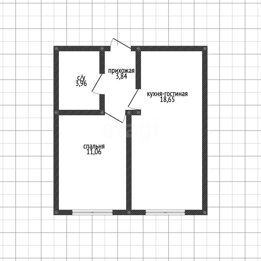 1-к квартира, 37.6м² (улица имени Генерала Брусилова, 5) - миниатюра 11