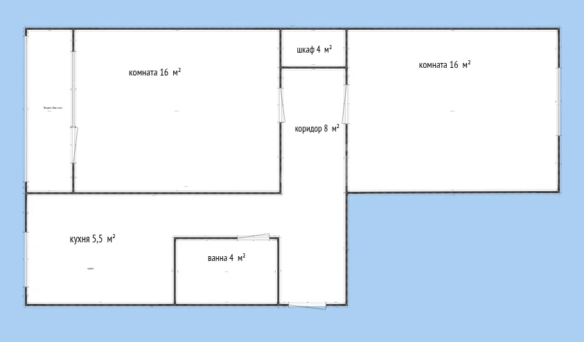 2-к квартира, 42м² (Рашпилевская улица, 150) - миниатюра 11