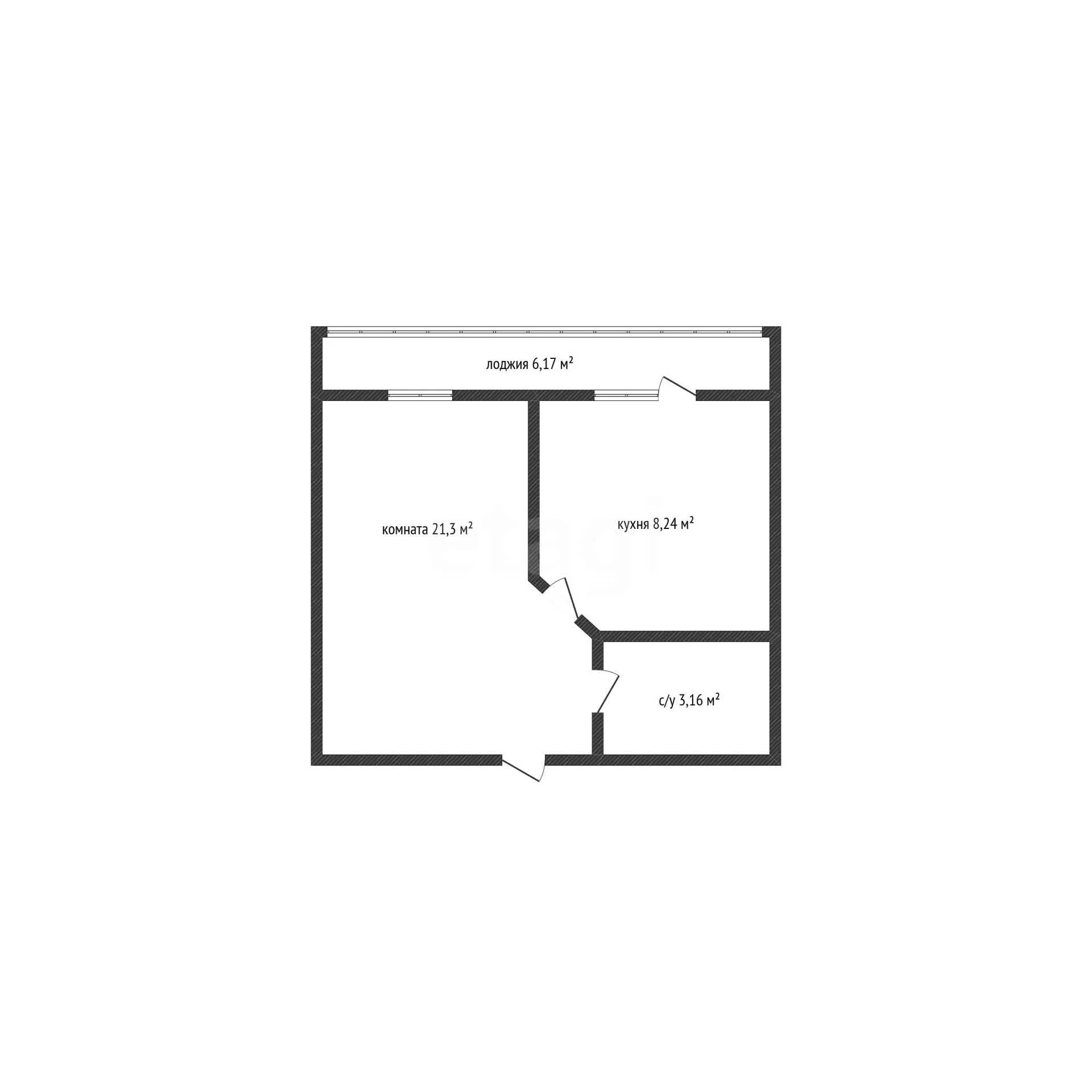 1-к квартира, 32.7м² (Московская улица, 144к2) - миниатюра 27