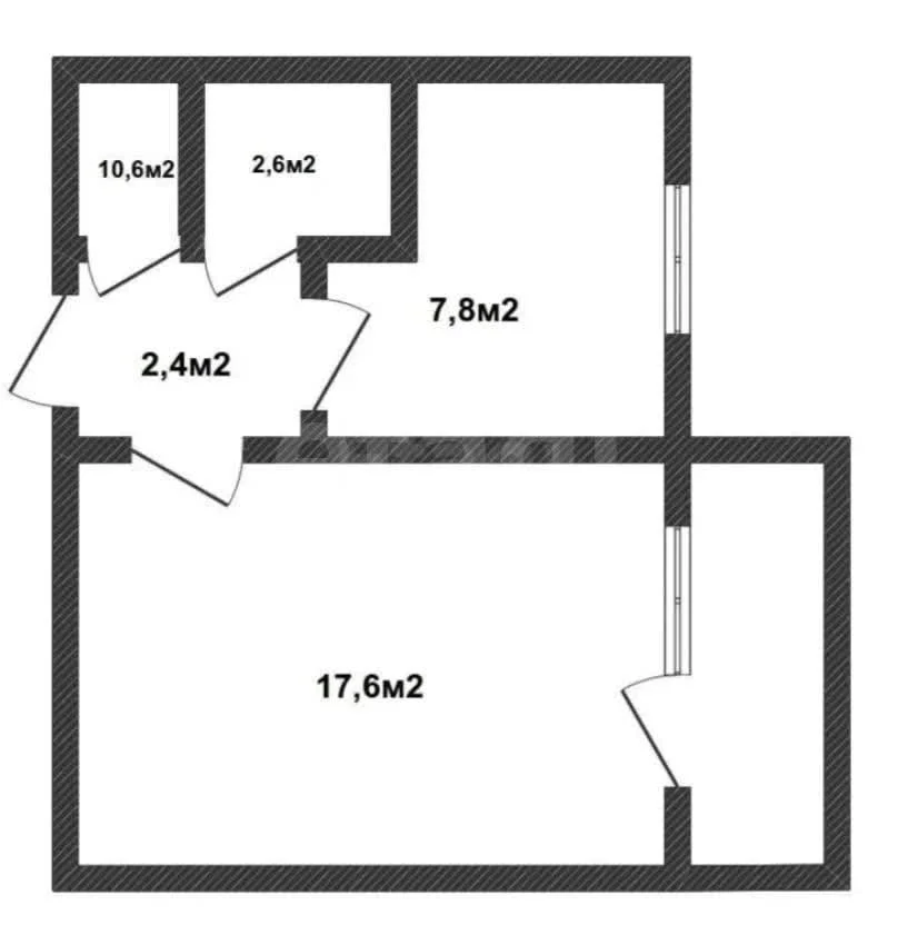 1-к квартира, 31.7м² (улица имени 40-летия Победы, 43) - миниатюра 7