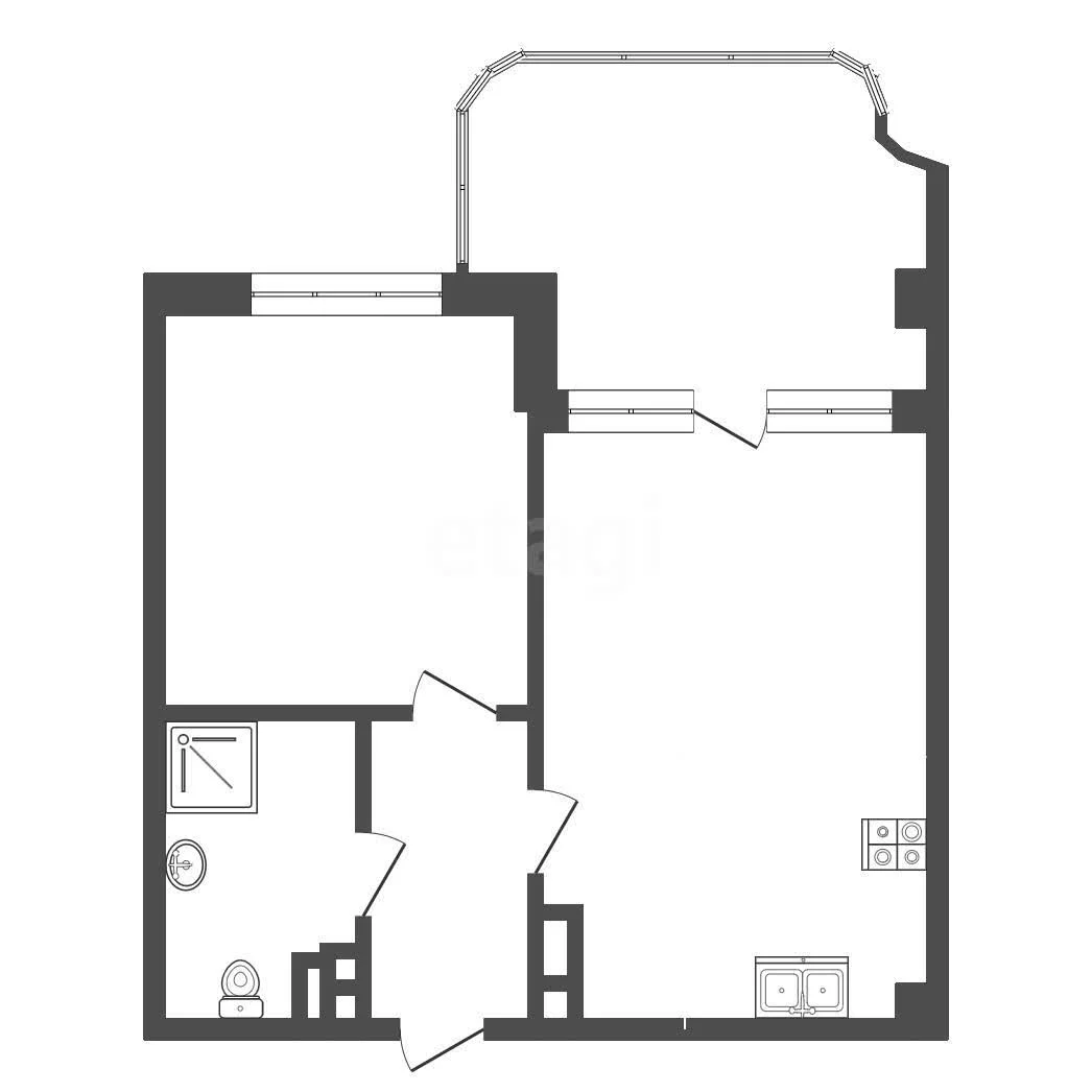 1-к квартира, 30.2м² (улица Селезнёва, 192) - миниатюра 8