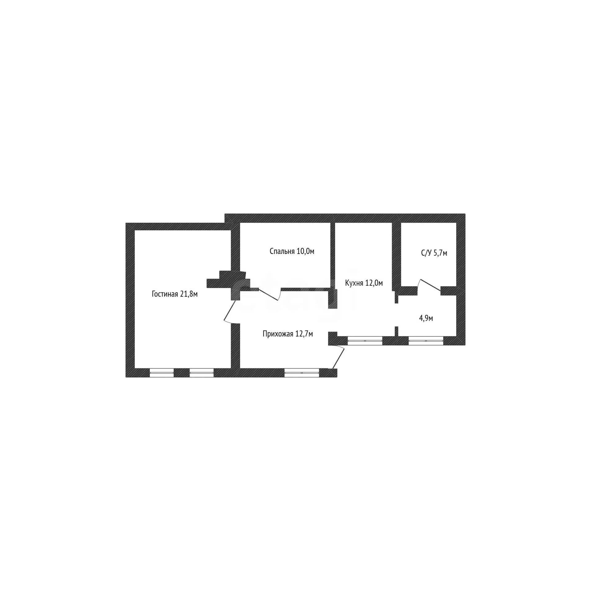 2-к квартира, 67.1м² (улица Коммунаров, 98) - миниатюра 14