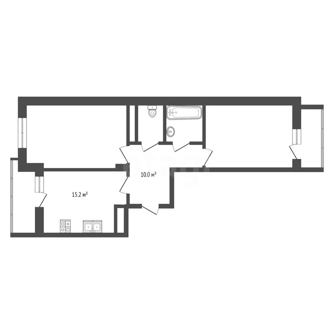 2-к квартира, 66.5м² (улица имени Дзержинского, 95) - миниатюра 11