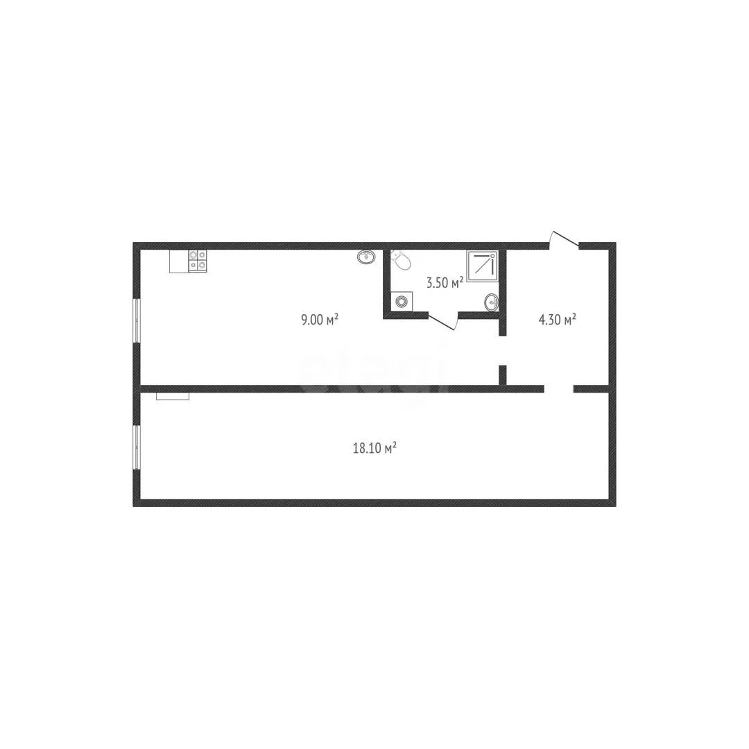 1-к квартира, 34.9м² (Суздальская улица, 19) - миниатюра 22