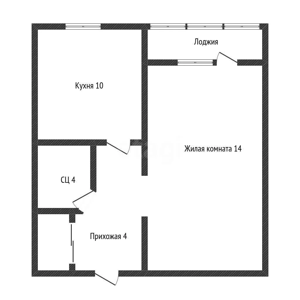 1-к квартира, 32.2м² (улица Брюсова, 18) - миниатюра 20