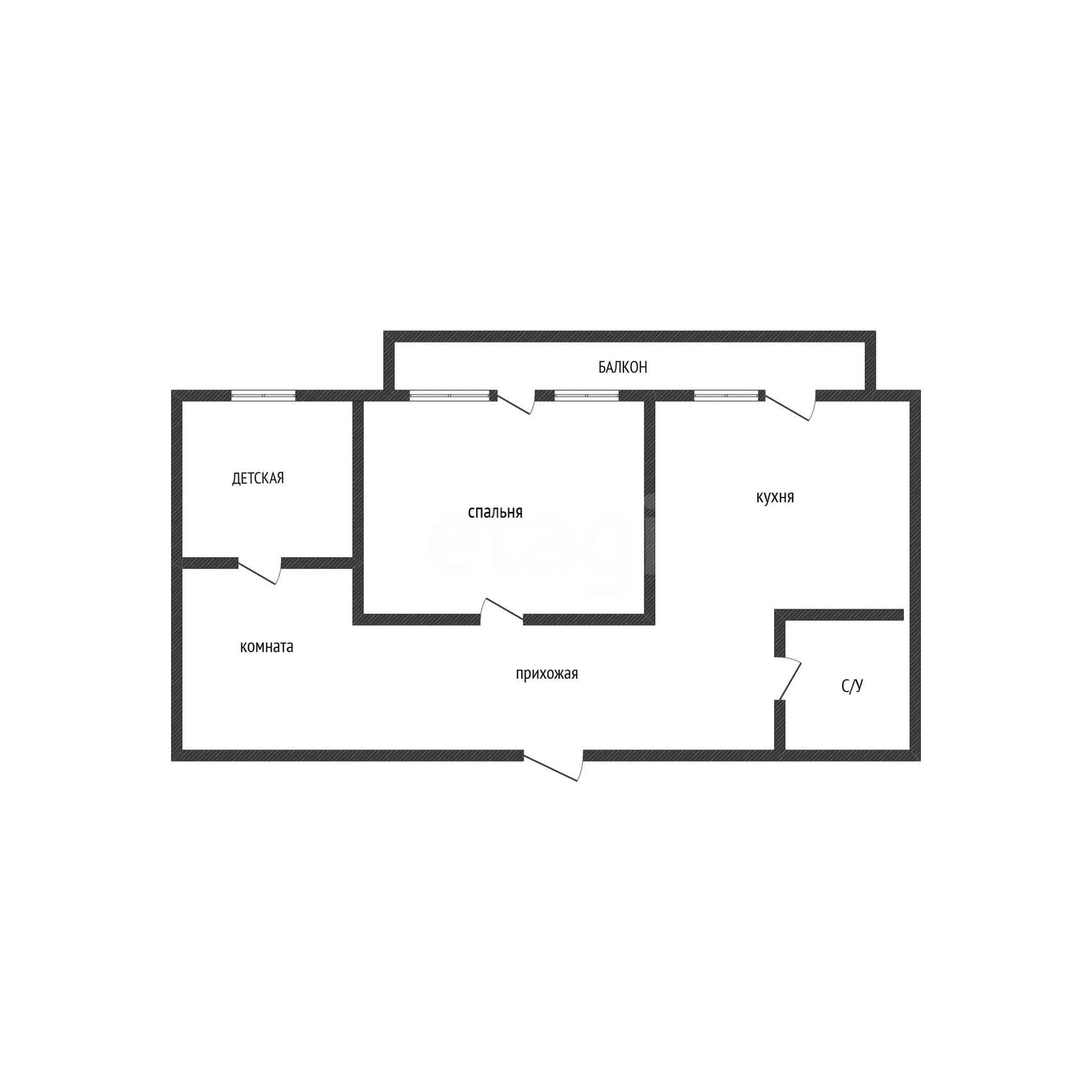3-к квартира, 51.1м² (Российская улица, 337) - миниатюра 10