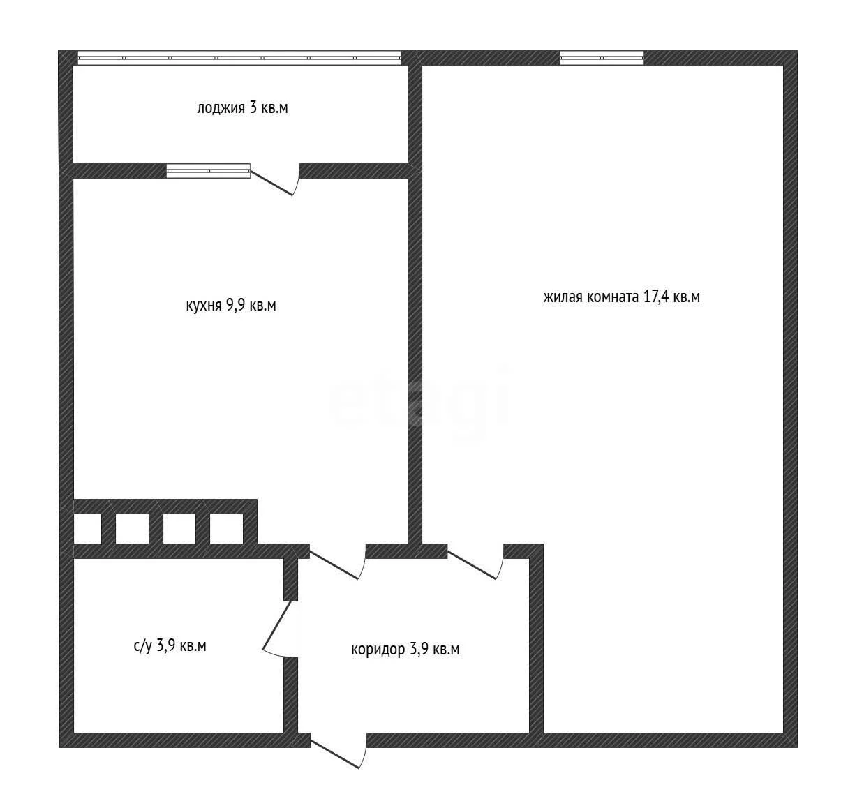1-к квартира, 34.1м² (улица Героя Пешкова, 14к4) - миниатюра 7