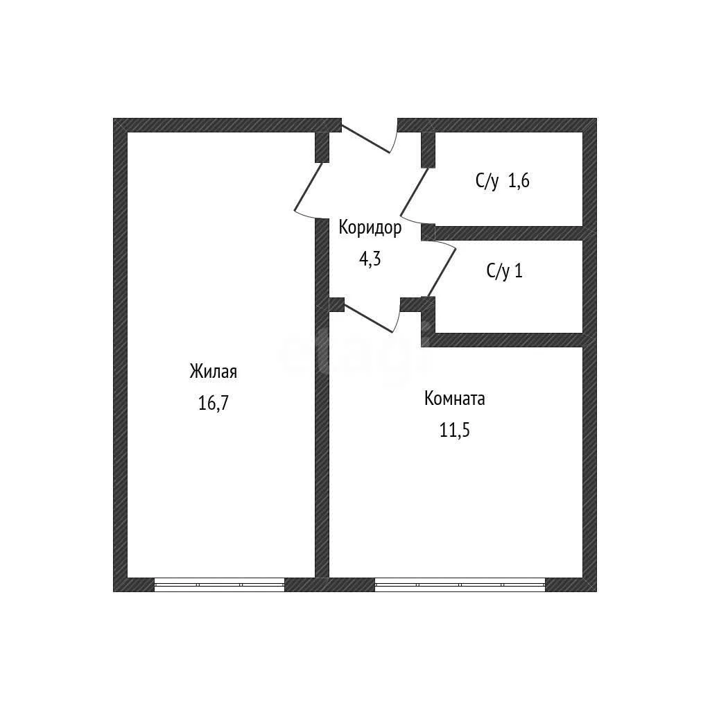 2-к квартира, 52.7м² (улица 1 Мая, 47/1) - миниатюра 8