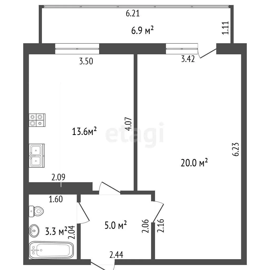 1-к квартира, 41.9м² (Кореновская улица, 73) - миниатюра 24