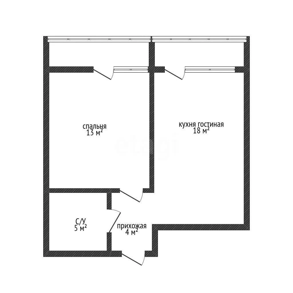1-к квартира, 39м² (улица Автолюбителей, 1/3к2) - миниатюра 20