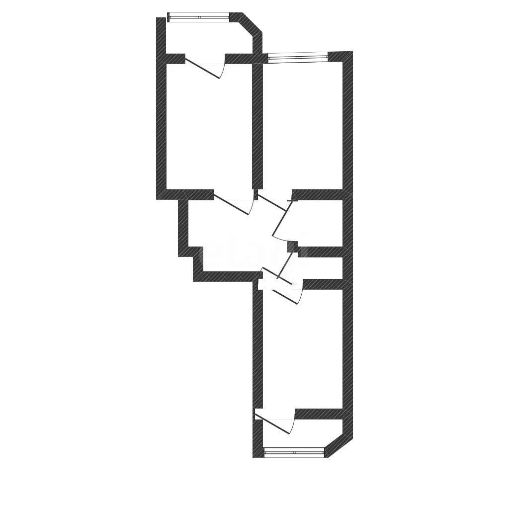2-к квартира, 61.1м² (улица Григория Булгакова, 6) - миниатюра 24
