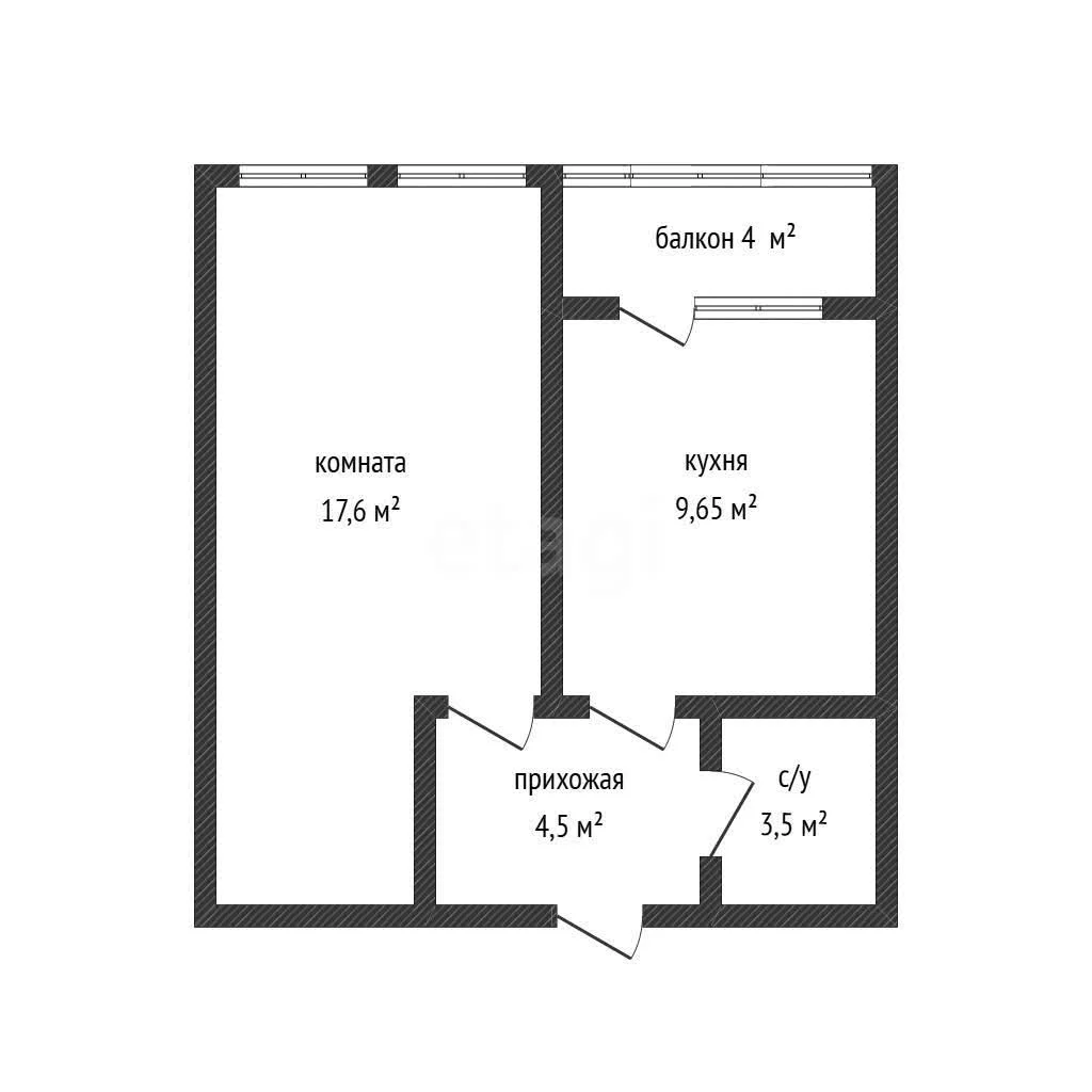 1-к квартира, 35.1м² (Уральская улица, 100/5) - миниатюра 10