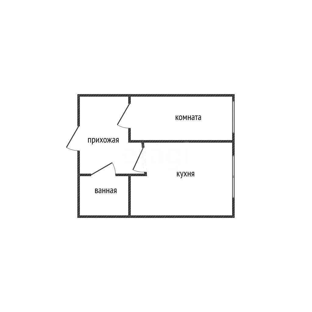 1-к квартира, 42.6м² (улица Александра Покрышкина, 2/2) - миниатюра 7